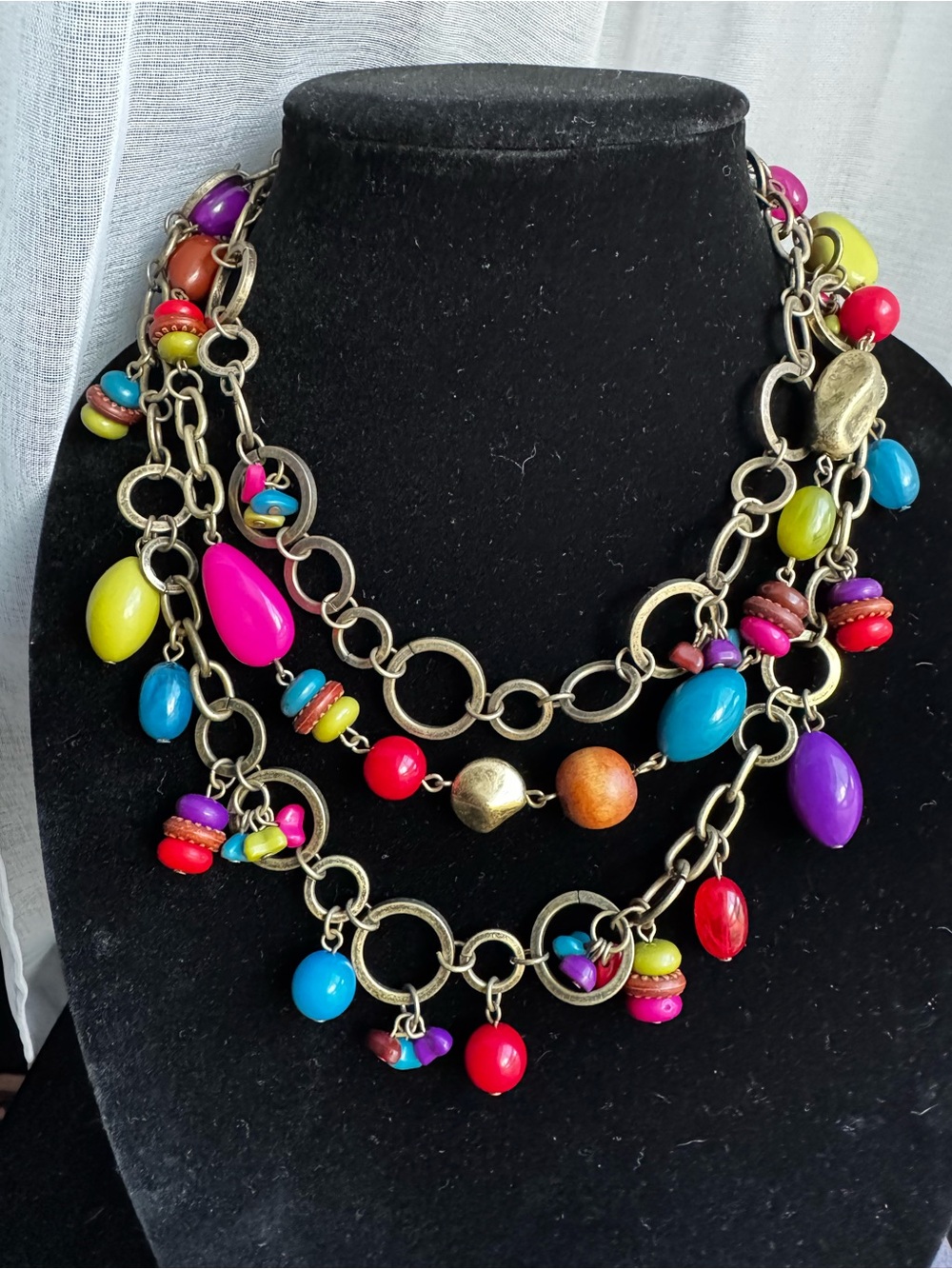 Premier Designs Parade Layered Choker Necklace & Bracelet set.